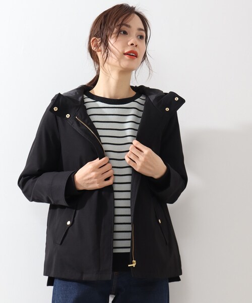 DRESKIP（ドレスキップ）の「◆【撥水/防花粉】キルトライナ－付マウンテンパーカー（ブルゾン・レディース・ブラック/ベージュ/グリーン系/カーキ・02/03/04）」の5枚目の写真