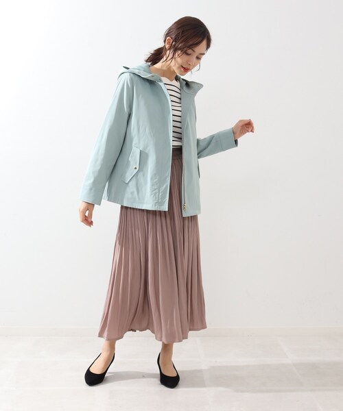 DRESKIP（ドレスキップ）の「◆【撥水/防花粉】キルトライナ－付マウンテンパーカー（ブルゾン・レディース・ブラック/ベージュ/グリーン系/カーキ・02/03/04）」の12枚目の写真