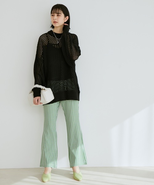 【WEB限定】メッシュ編みニットプルオーバー