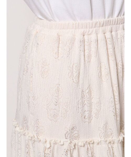 merry jenny（メリージェニー）の「ROSEレースカットティアードスカート（スカート・レディース・ブラック/アイボリー・FREE）」の12枚目の写真