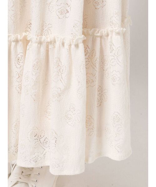 merry jenny（メリージェニー）の「ROSEレースカットティアードスカート（スカート・レディース・ブラック/アイボリー・FREE）」の8枚目の写真