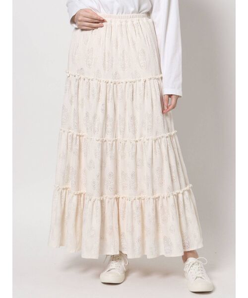merry jenny（メリージェニー）の「ROSEレースカットティアードスカート（スカート・レディース・ブラック/アイボリー・FREE）」の22枚目の写真