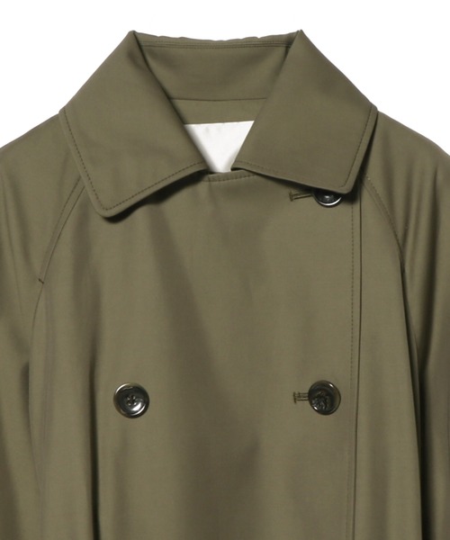 ESTNATION（エストネーション）の「ESTNATION / ECOTECギャバオーバートレンチコート（トレンチコート・レディース・ベージュ/カーキ・38/36）」の6枚目の写真