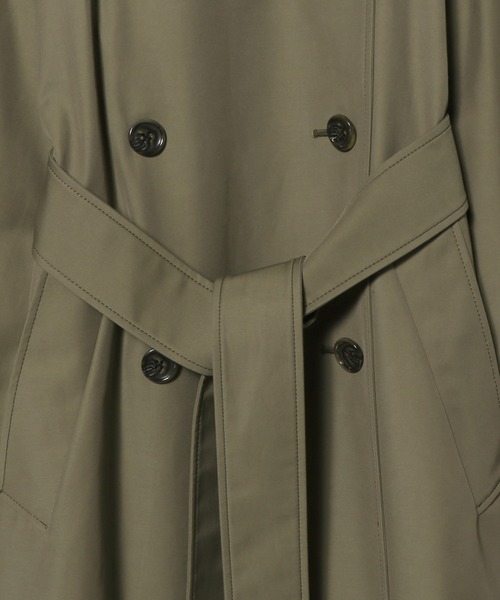 ESTNATION（エストネーション）の「ESTNATION / ECOTECギャバオーバートレンチコート（トレンチコート・レディース・ベージュ/カーキ・38/36）」の9枚目の写真