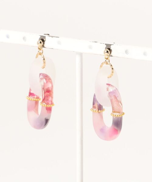 tone(トーン)の「【estela】フロストフラワーチェーンピアス(MA)(ピアス(両耳用)・レディース・マルチ・FREE)」の1枚目の写真