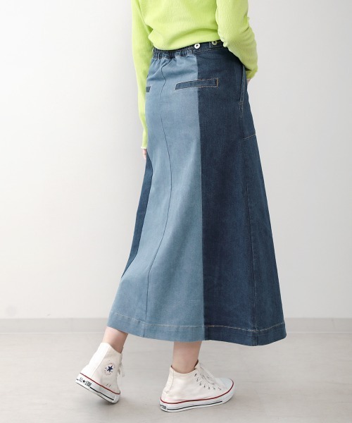 Bou Jeloud（ブージュルード）の「パッチワークデニムスカート（デニムスカート・レディース・ブラック/ブルー・38）」の11枚目の写真