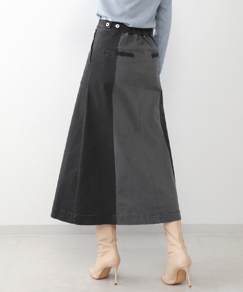 Bou Jeloud（ブージュルード）の「パッチワークデニムスカート（デニムスカート・レディース・ブラック/ブルー・38）」の3枚目の写真