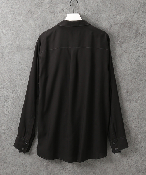 sulvam（サルバム）の「【SULVAM / サルバム】OPEN COLLAR SHIRT（シャツ/ブラウス・メンズ・ブラック・MEDIUM）」の16枚目の写真
