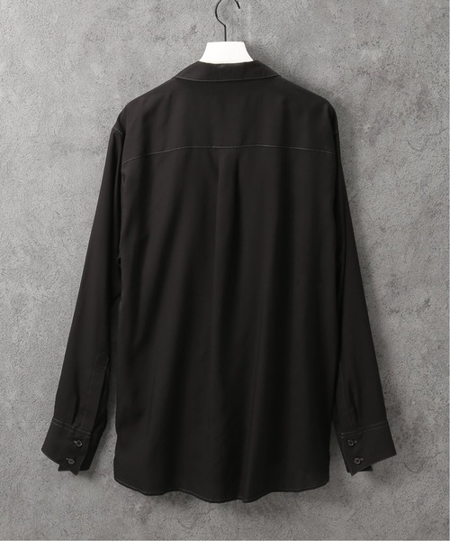 sulvam（サルバム）の「【SULVAM / サルバム】OPEN COLLAR SHIRT（シャツ/ブラウス・メンズ・ブラック・MEDIUM）」の4枚目の写真