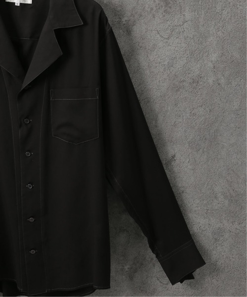 sulvam（サルバム）の「【SULVAM / サルバム】OPEN COLLAR SHIRT（シャツ/ブラウス・メンズ・ブラック・MEDIUM）」の7枚目の写真