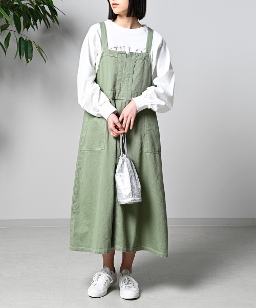 LUPILIEN ジャンバースカート 大きいサイズ　ゆったり　ミニタリー LUPILIEN ジャンバースカート 大きいサイズ ゆったり ミニタリー