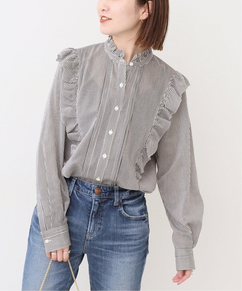 美品　nagonstans フリル　コットンブラウス　ネイビー　ナゴンスタンス 楽天市場】【洋服の青山】【楽天ランキング10位入賞】紺