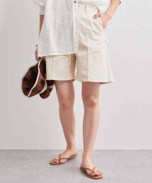 CIAOPANIC TYPY（チャオパニックティピー）の「チノショーツ（その他パンツ・レディース・ホワイト/ブラック・ONE SIZE）」の3枚目の写真