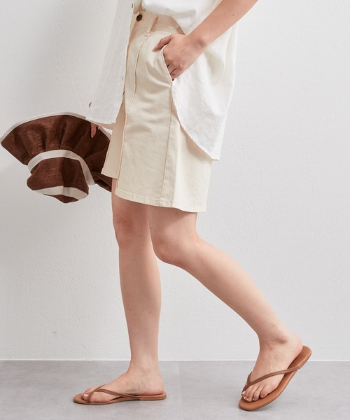 CIAOPANIC TYPY（チャオパニックティピー）の「チノショーツ（その他パンツ・レディース・ホワイト/ブラック・ONE SIZE）」の5枚目の写真