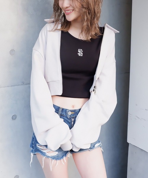 SPIRALGIRL(スパイラルガール)の「ワンポイントアイコンロゴちびTシャツ(Tシャツ/カットソー・レディース・ブラック/パープル/オフホワイト/イエロー・FREE)」の14枚目の写真