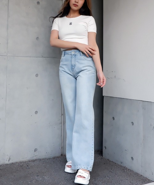 SPIRALGIRL(スパイラルガール)の「ワンポイントアイコンロゴちびTシャツ(Tシャツ/カットソー・レディース・ブラック/パープル/オフホワイト/イエロー・FREE)」の15枚目の写真