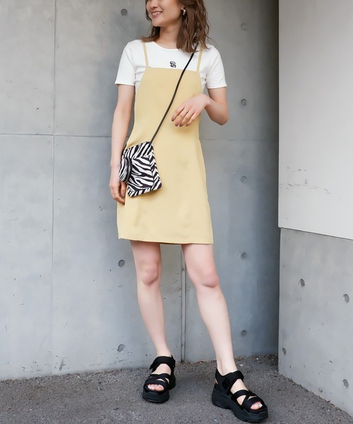 SPIRALGIRL(スパイラルガール)の「ワンポイントアイコンロゴちびTシャツ(Tシャツ/カットソー・レディース・ブラック/パープル/オフホワイト/イエロー・FREE)」の8枚目の写真