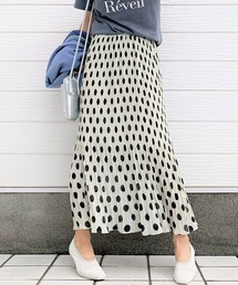 Q | ドットクリンクルスカート(スカート)