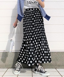 Q | ドットクリンクルスカート(スカート)