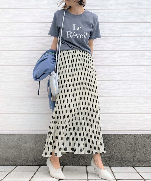 Q（キュー）の「ドットクリンクルスカート（スカート・レディース・ホワイト系その他/ブラック系その他・MEDIUM）」の7枚目の写真