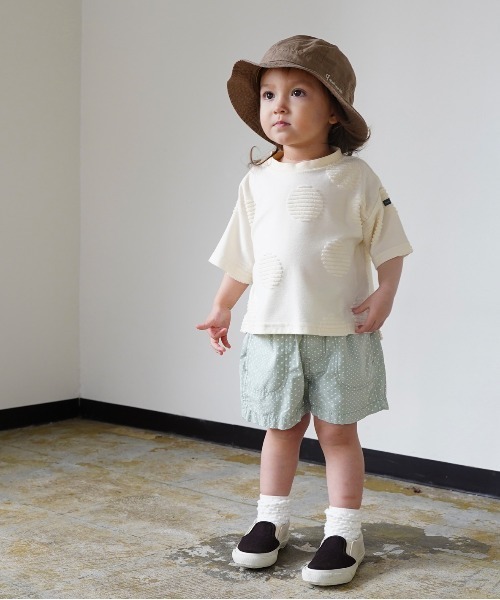 quoti use fith(クゥオティ ユース フィス)の「ダンプランダムドット5分丈パンツ(その他パンツ・キッズ・ミント/アイボリー/ネイビー・100/90/110/130/120/80)」の3枚目の写真