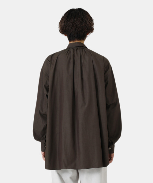 BALLAST ARK（バラストアーク）の「BALLAST ARK / バラストアーク：GATHER SHIRTS：BA05-SH001[AST]（シャツ/ブラウス・メンズ・ダークブラウン/ホワイト系その他・FREE）」の14枚目の写真