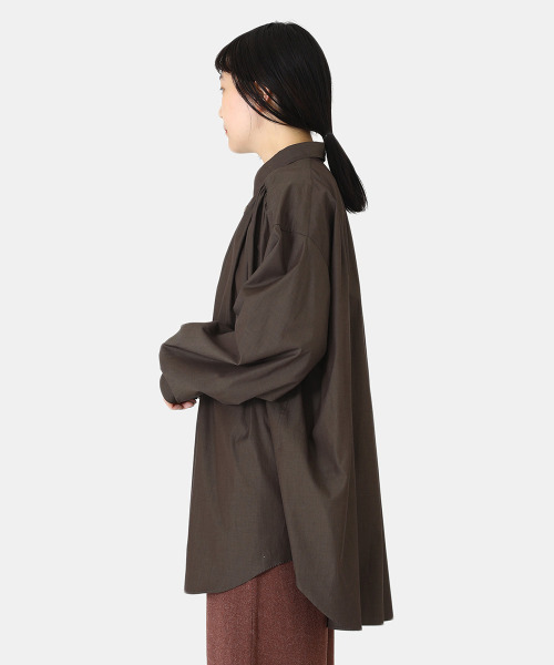 BALLAST ARK（バラストアーク）の「BALLAST ARK / バラストアーク：GATHER SHIRTS：BA05-SH001[AST]（シャツ/ブラウス・メンズ・ダークブラウン/ホワイト系その他・FREE）」の17枚目の写真