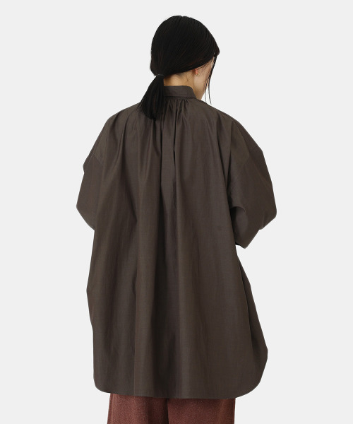 BALLAST ARK（バラストアーク）の「BALLAST ARK / バラストアーク：GATHER SHIRTS：BA05-SH001[AST]（シャツ/ブラウス・メンズ・ダークブラウン/ホワイト系その他・FREE）」の18枚目の写真