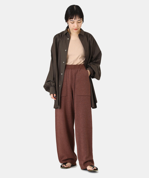 BALLAST ARK（バラストアーク）の「BALLAST ARK / バラストアーク：GATHER SHIRTS：BA05-SH001[AST]（シャツ/ブラウス・メンズ・ダークブラウン/ホワイト系その他・FREE）」の19枚目の写真