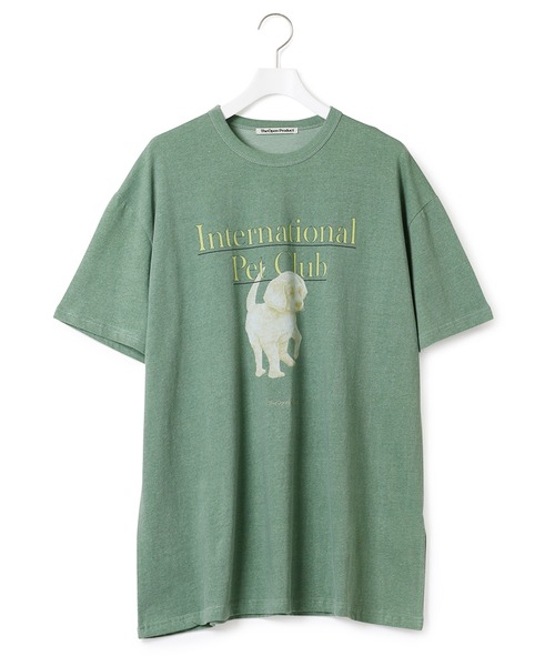 ADAM ET ROPE'(アダムエロペ)の「【THE OPEN PRODUCT】PET T-SHIRTS(Tシャツ/カットソー・レディース・スミクロ/カーキ/ホワイト・1)」の3枚目の写真