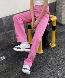 ストレートカラーデニムパンツ