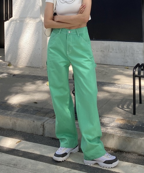 ANOTHER S（アナザーエス）の「ストレートカラーデニムパンツ（デニムパンツ・レディース・グリーン/ピンク/ブラウン/ブルー/グレー/ホワイト・L/M/S）」の20枚目の写真