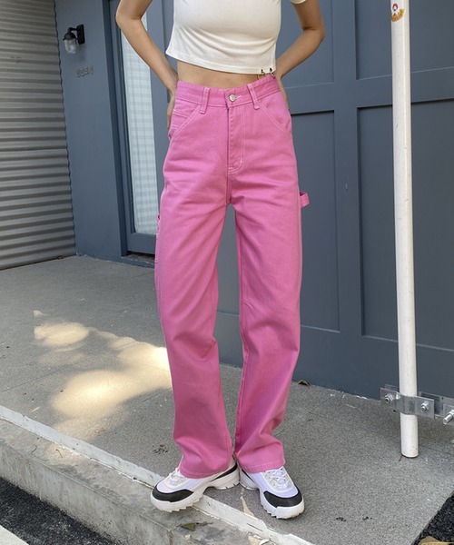 ANOTHER S（アナザーエス）の「ストレートカラーデニムパンツ（デニムパンツ・レディース・グリーン/ピンク/ブラウン/ブルー/グレー/ホワイト・L/M/S）」の22枚目の写真