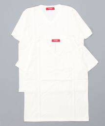 ポケット付きVネックTEE(BL)
