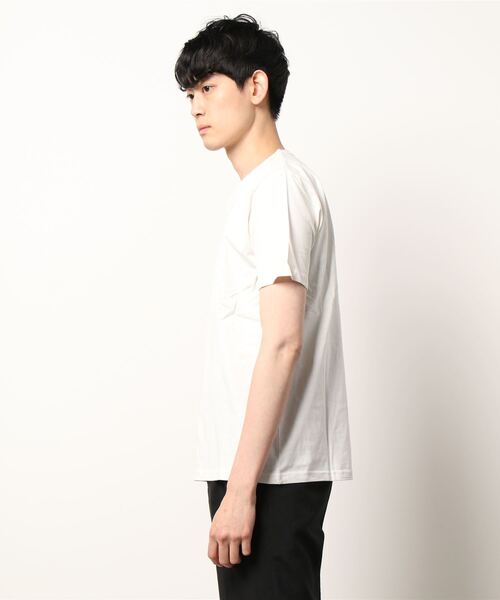 VIBGYOR(ヴィブジョー)の「ポケット付きVネックTEE(BL)(Tシャツ/カットソー・メンズ・ホワイト/ブラック・MEDIUM/LARGE)」の9枚目の写真