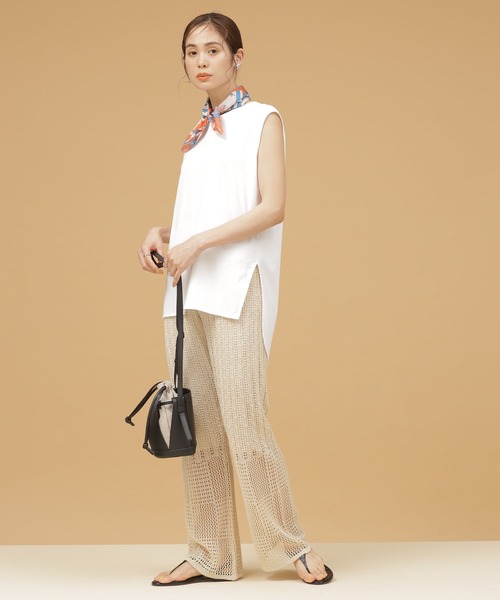 NANO universe（ナノユニバース）の「LB.03/ラッセルニットフレアパンツ（その他パンツ・レディース・ベージュ/ブラウン/イエロー・Ⅰ/Ⅱ）」の17枚目の写真