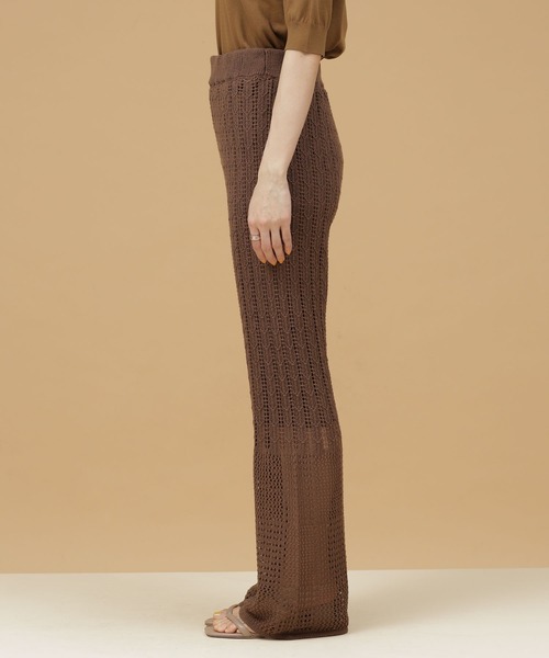 NANO universe（ナノユニバース）の「LB.03/ラッセルニットフレアパンツ（その他パンツ・レディース・ベージュ/ブラウン/イエロー・Ⅰ/Ⅱ）」の16枚目の写真