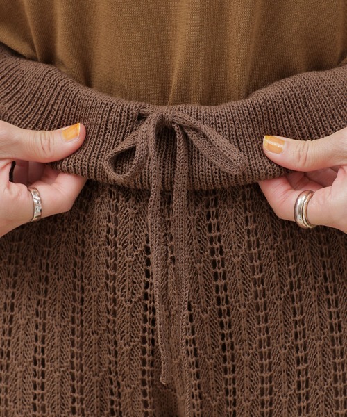 NANO universe（ナノユニバース）の「LB.03/ラッセルニットフレアパンツ（その他パンツ・レディース・ベージュ/ブラウン/イエロー・Ⅰ/Ⅱ）」の22枚目の写真