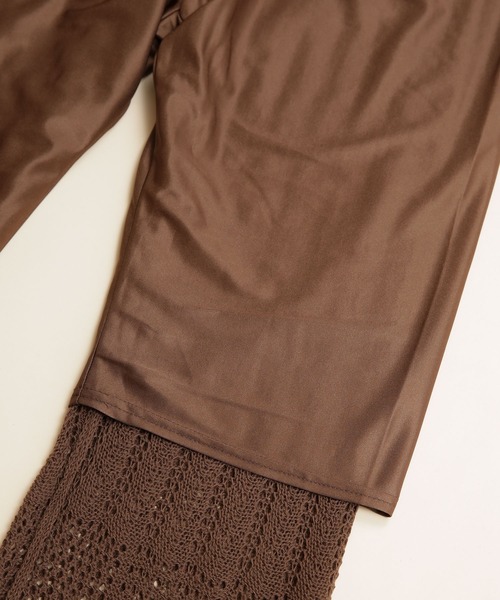 NANO universe（ナノユニバース）の「LB.03/ラッセルニットフレアパンツ（その他パンツ・レディース・ベージュ/ブラウン/イエロー・Ⅰ/Ⅱ）」の11枚目の写真