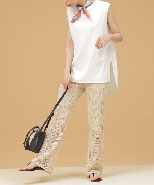 NANO universe（ナノユニバース）の「LB.03/ラッセルニットフレアパンツ（その他パンツ・レディース・ベージュ/ブラウン/イエロー・Ⅰ/Ⅱ）」の9枚目の写真