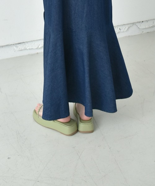 RETRO GIRL（レトロガール）の「厚底シアーサンダル（サンダル・レディース・オフホワイト/ブラック/グリーン・M/L）」の13枚目の写真