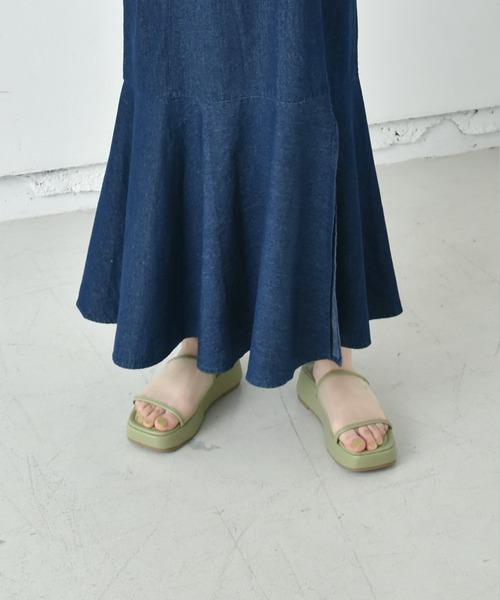 RETRO GIRL（レトロガール）の「厚底シアーサンダル（サンダル・レディース・オフホワイト/ブラック/グリーン・M/L）」の15枚目の写真