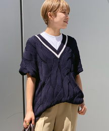 AP STUDIO | ケーブルニットベスト(ニット/セーター)