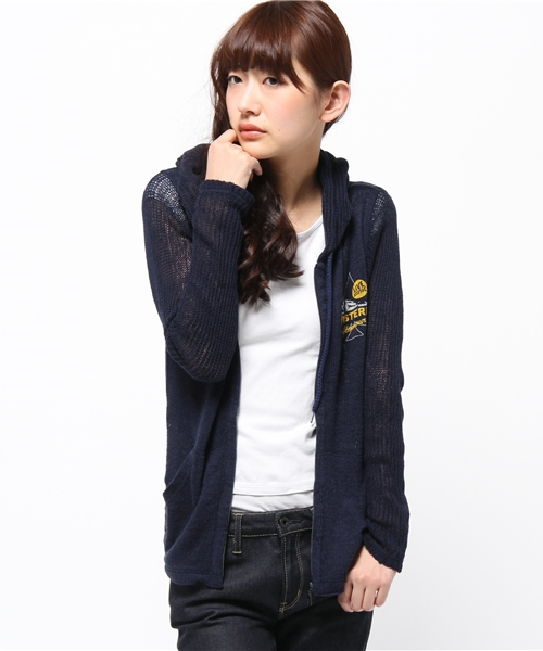 HYSTERIC GLAMOUR（ヒステリックグラマー）の「COCKTAIL LOUNGE pt PK（パーカー・レディース・ホワイト/ネイビー/ブラック・FREE）」の3枚目の写真