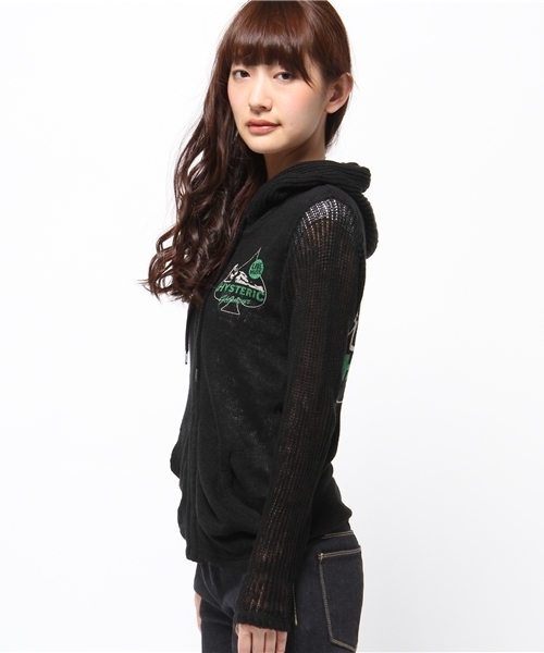 HYSTERIC GLAMOUR（ヒステリックグラマー）の「COCKTAIL LOUNGE pt PK（パーカー・レディース・ホワイト/ネイビー/ブラック・FREE）」の14枚目の写真