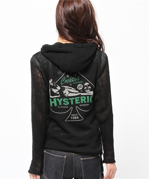 HYSTERIC GLAMOUR（ヒステリックグラマー）の「COCKTAIL LOUNGE pt PK（パーカー・レディース・ホワイト/ネイビー/ブラック・FREE）」の15枚目の写真