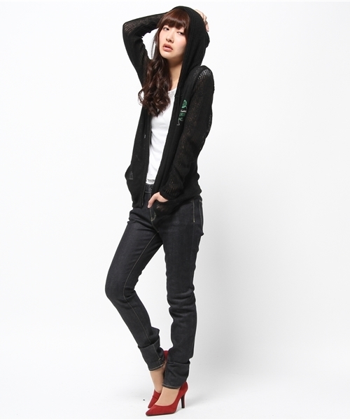 HYSTERIC GLAMOUR（ヒステリックグラマー）の「COCKTAIL LOUNGE pt PK（パーカー・レディース・ホワイト/ネイビー/ブラック・FREE）」の16枚目の写真