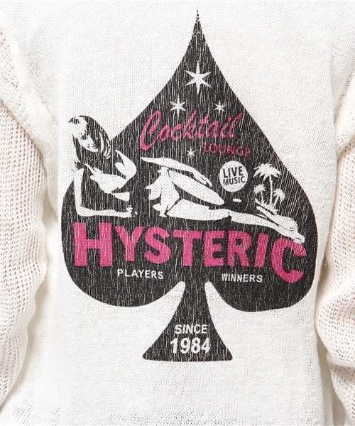 HYSTERIC GLAMOUR（ヒステリックグラマー）の「COCKTAIL LOUNGE pt PK（パーカー・レディース・ホワイト/ネイビー/ブラック・FREE）」の5枚目の写真