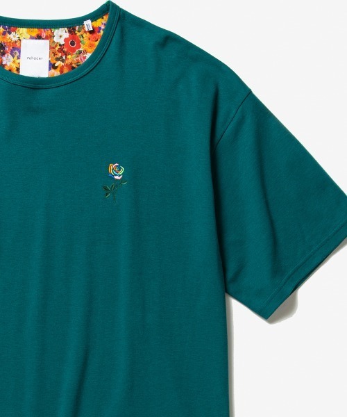 rehacer(レアセル)の「rehacer : Rainbow Rose Wide CS / レインボーローズ ワイドカットソー(Tシャツ/カットソー・メンズ・ネイビー/グリーン/ブラック/ホワイト・X-LARGE/LARGE/MEDIUM/SMALL)」の22枚目の写真
