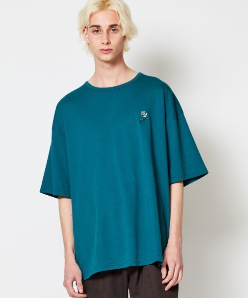 rehacer(レアセル)の「rehacer : Rainbow Rose Wide CS / レインボーローズ ワイドカットソー(Tシャツ/カットソー・メンズ・ネイビー/グリーン/ブラック/ホワイト・X-LARGE/LARGE/MEDIUM/SMALL)」の17枚目の写真